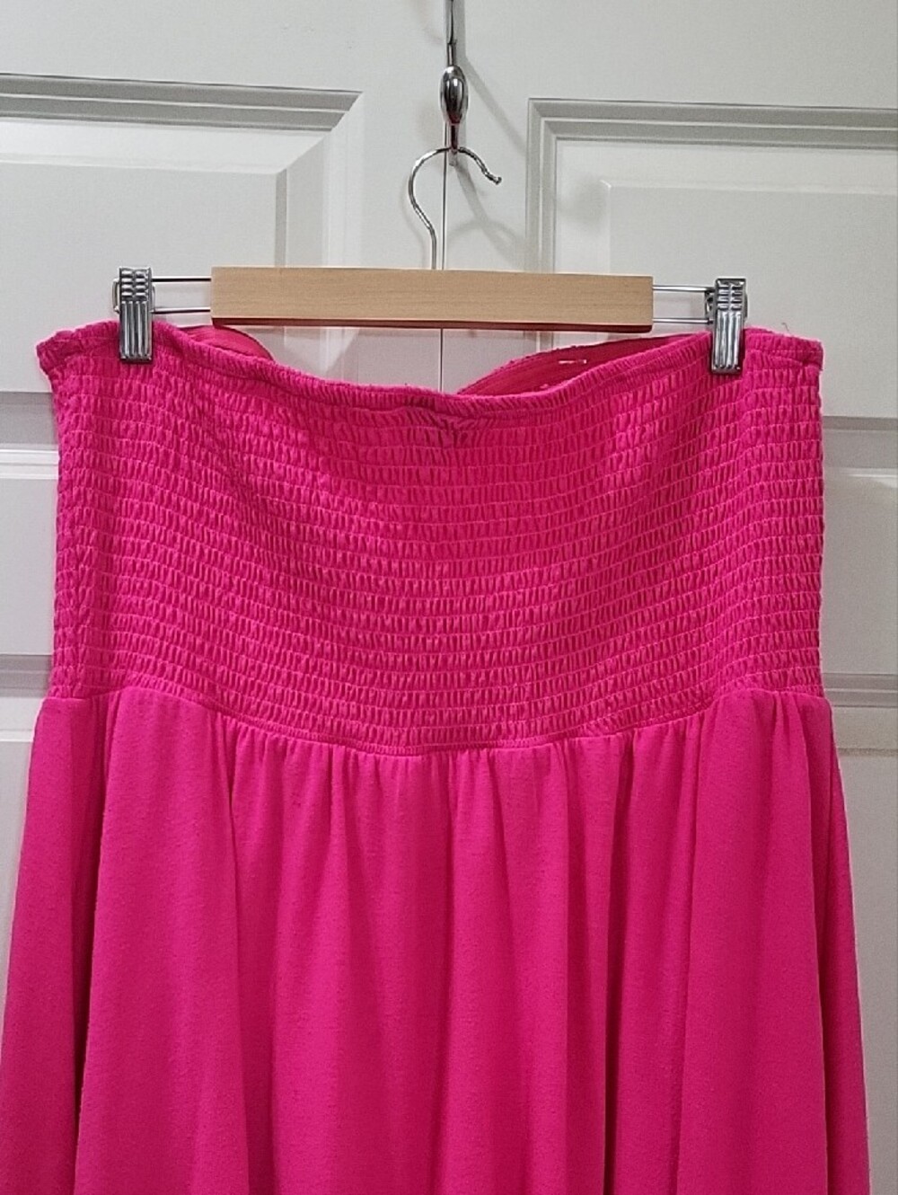 Torrid Hot Pink Fuchsia Smocked Strapless Knit Dress Women's Size 3X - Picture 4 of 13